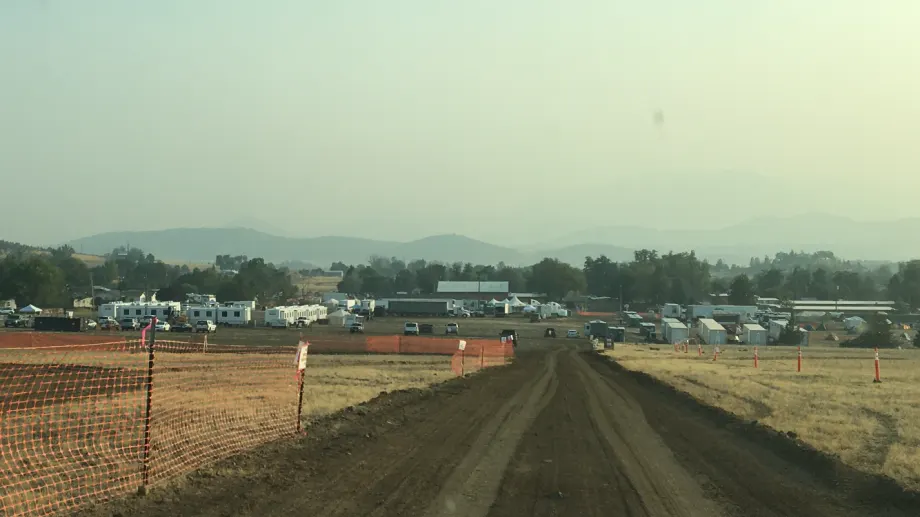 A smoky horizon demonstrating a natural disaster in effect.
