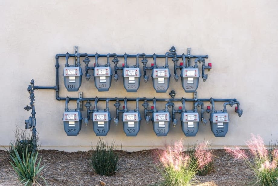 pile of gas meter