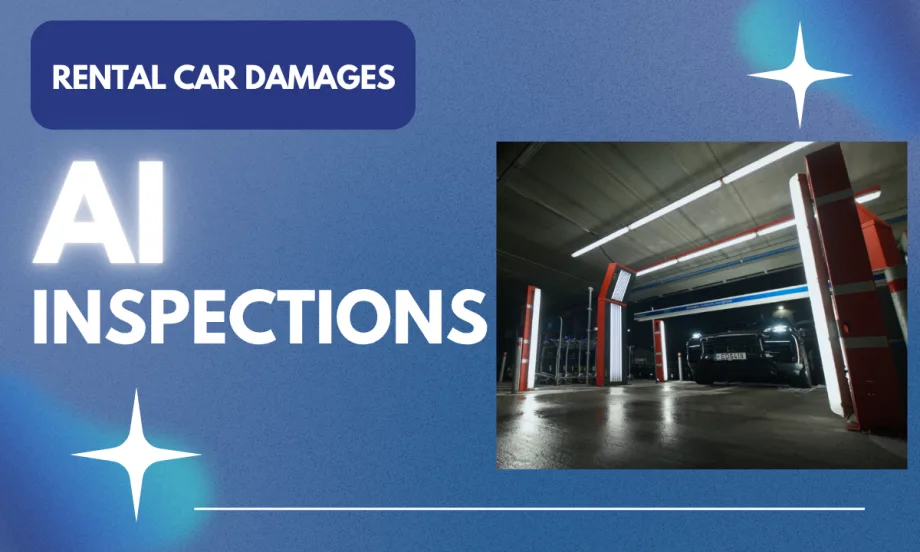An AI-imaging tunnel instantly scans a car for damages at Wenn's location in Lithuania.
