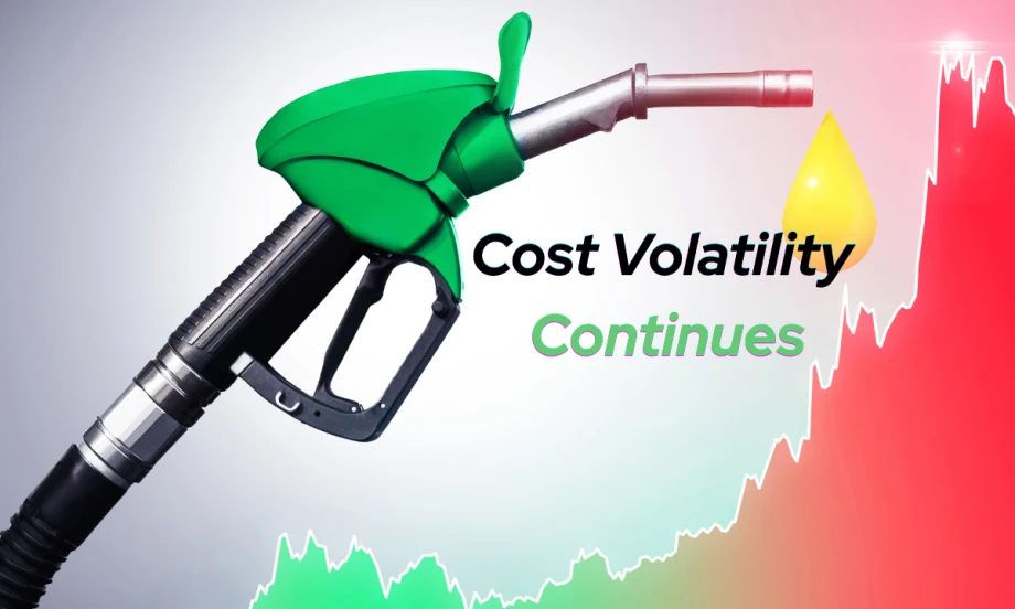 fuel pump and rising price graph