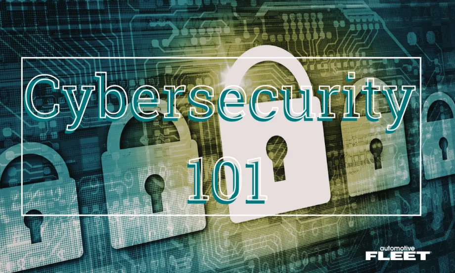 pictures of a lock with the words Cybersecurity 101
