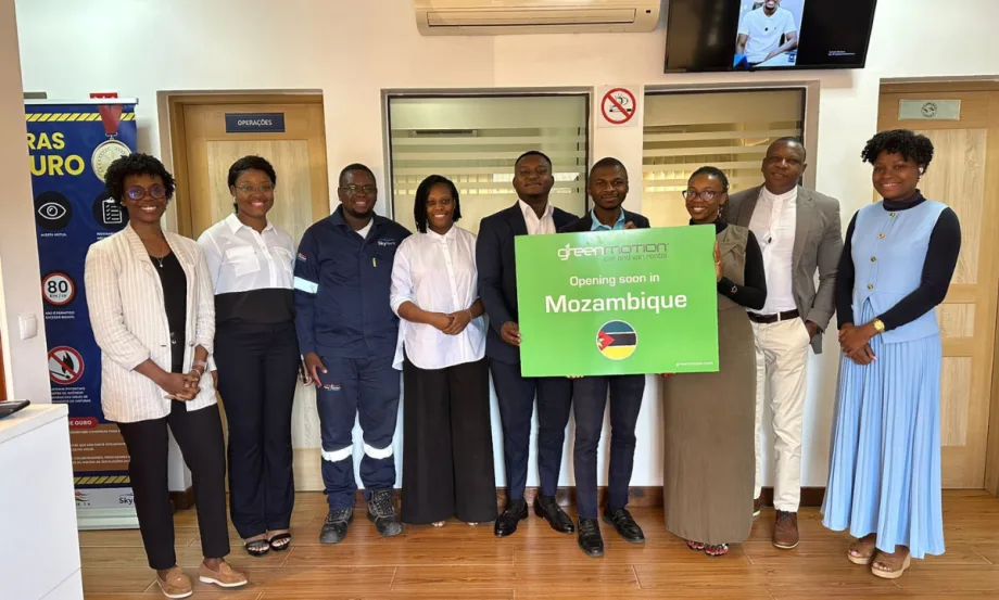 The rental car team at the Green Motion franchise office near the Maputo International Airport in Mozambique.