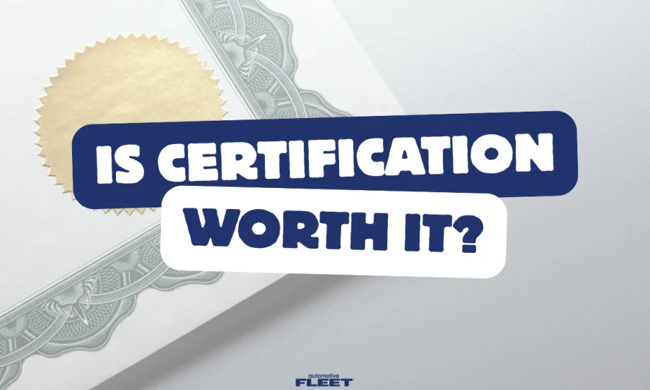 A certification symbol with text over it