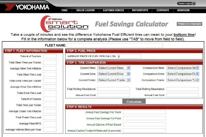 Online Fuel Savings Calculator