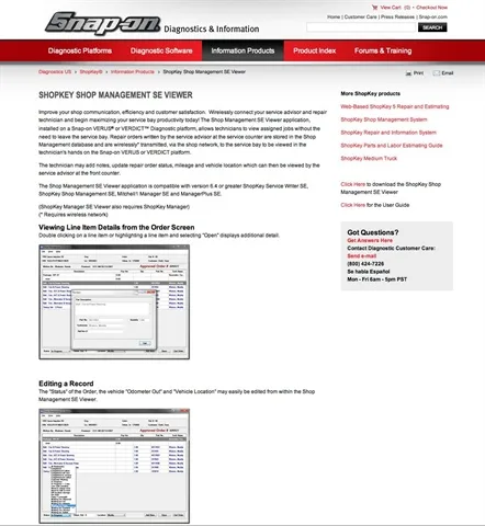 Shop Management SE Viewer