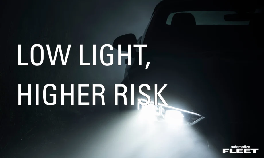 bright headlights and dark background