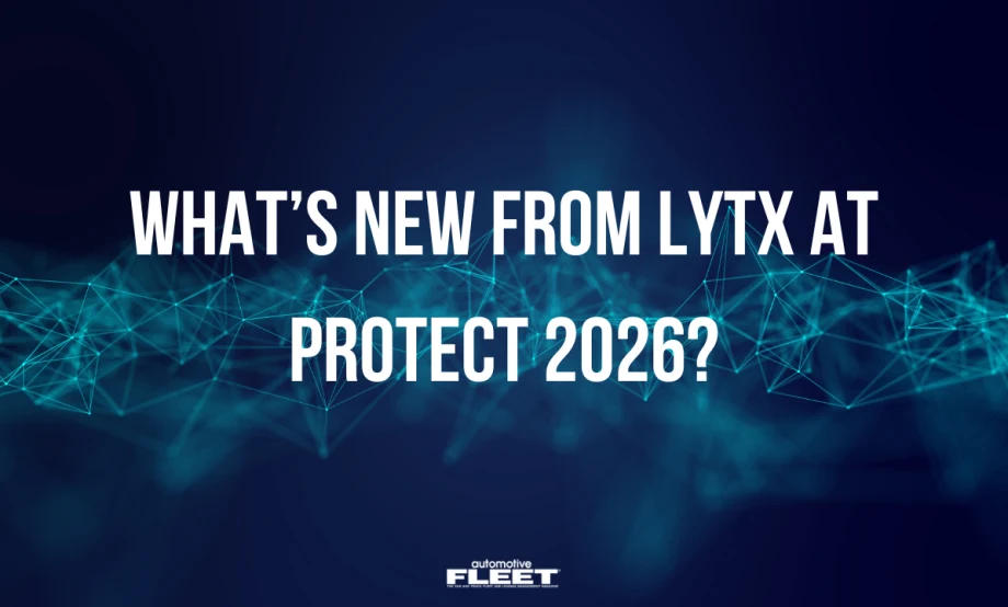 Graphic reading “What’s New From Lytx at Protect 2026?” over a blue digital network background highlighting Lytx fleet technology and AI-powered safety solutions.