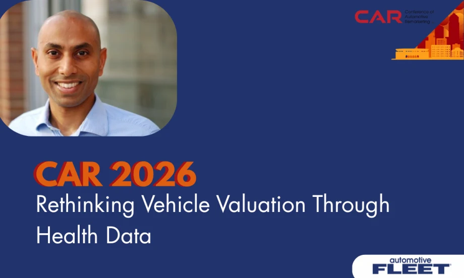 Arun Rajagopalan's, CEO and co-founder of Motorq, headshot is placed above text about the 2026 CAR conference.
