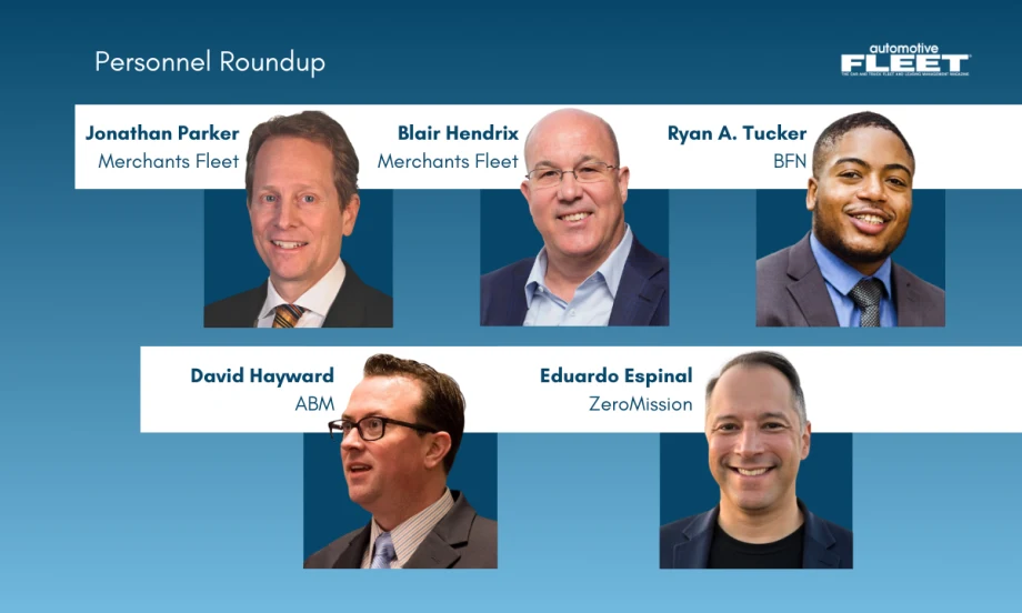 A blue and white graphic with a personnel announcement.