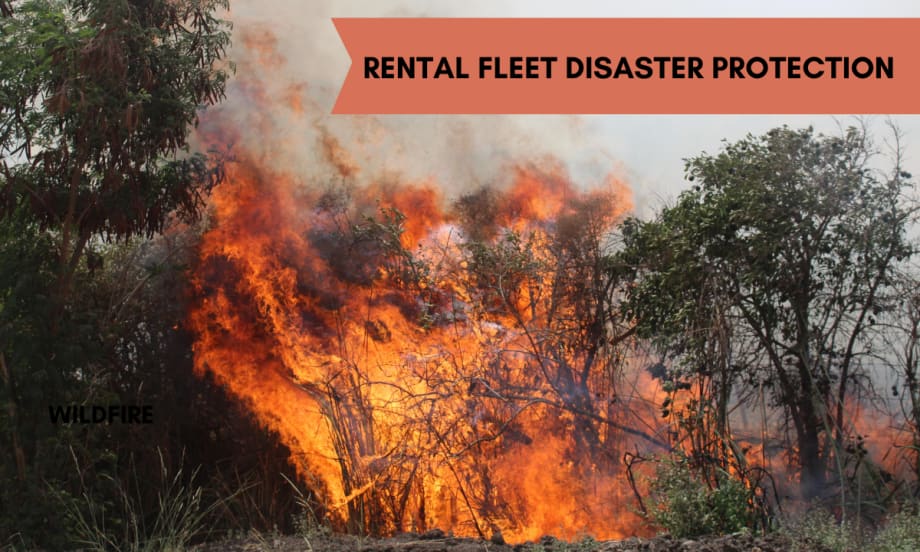 A raging brushfire in the countryside.