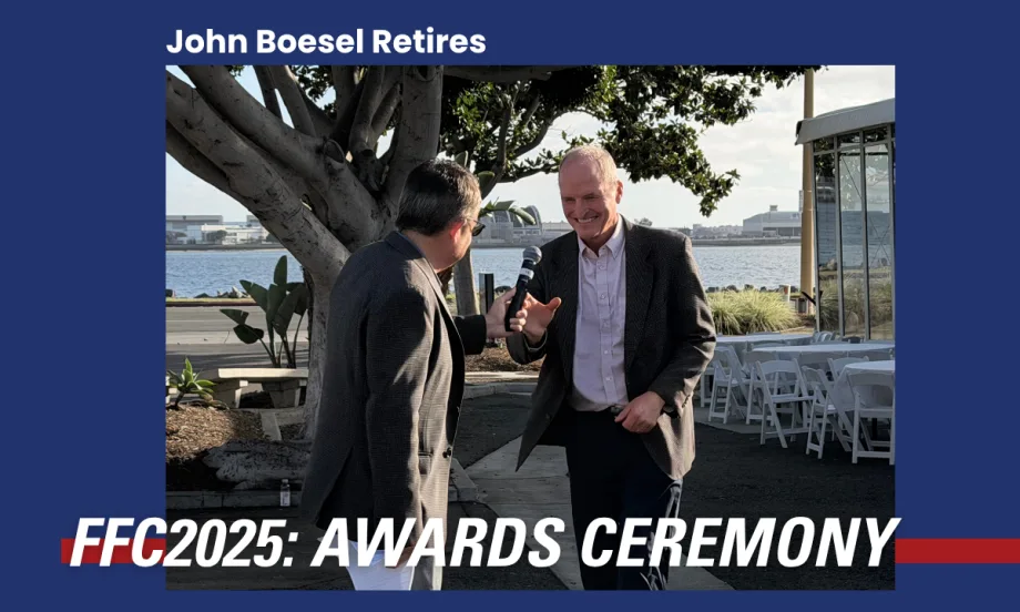 A Fleet Forward graphic highlighting John's Boesel's retirement at this year's award ceremony on October 22.