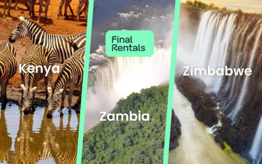 Natural scenes from Kenya, Zambia, and Zimbabwe.