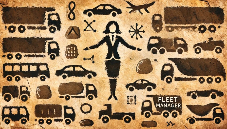 A cave drawn image of a hero fleet manager.