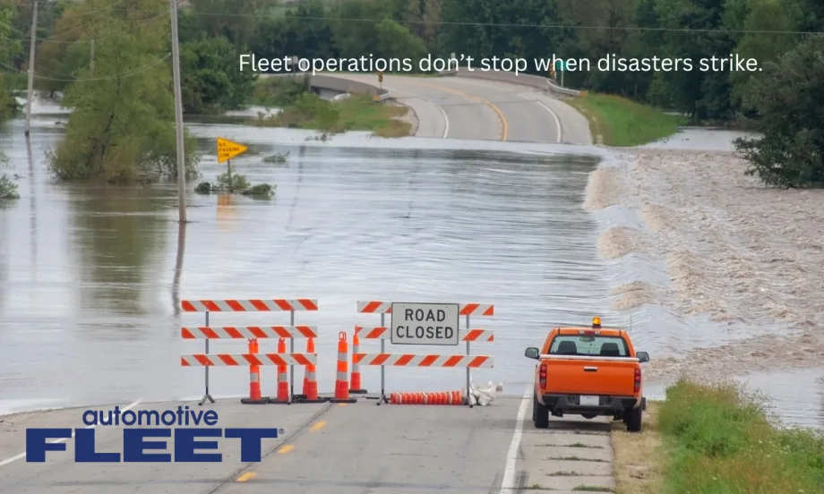 Flooded roadway.