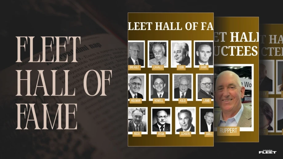 A graphic representing all of Automotive Fleet's Hall of Fame inductees