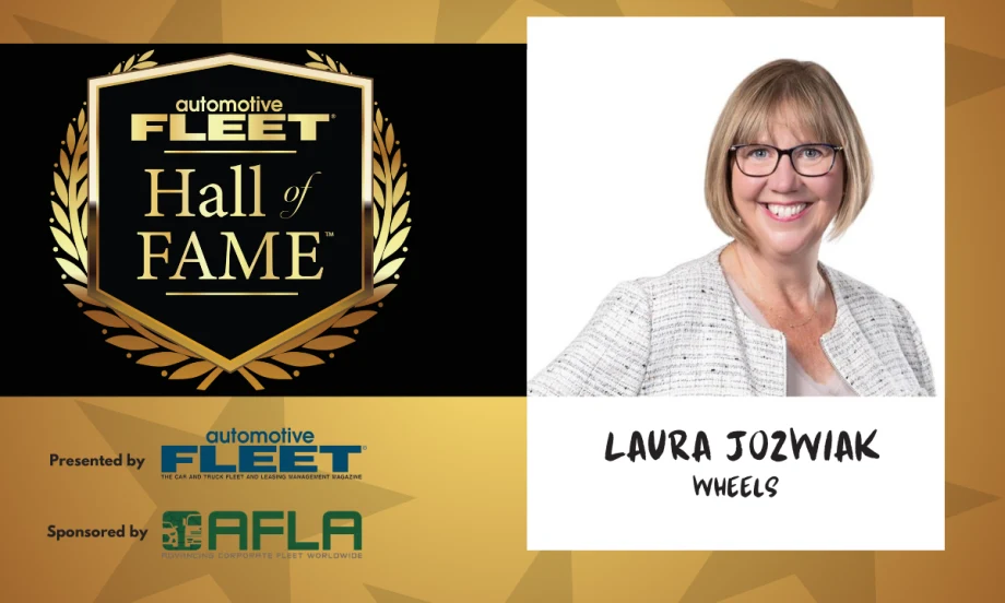 A Hall of Fame graphic with Laura Jozwiak's headshot.