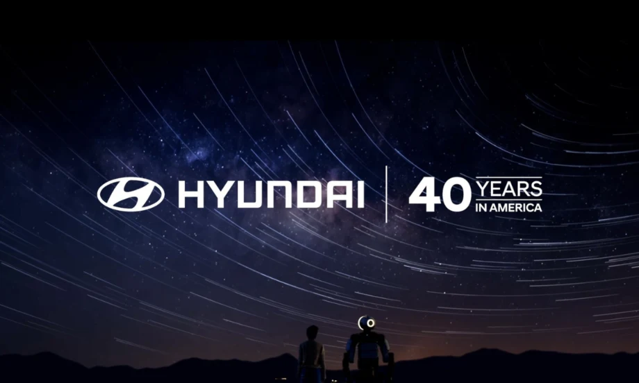 Graphic celebrating Hyundai’s 40 years in America highlighting the automaker’s continued investment in U.S. manufacturing, electrification and advanced mobility technologies.