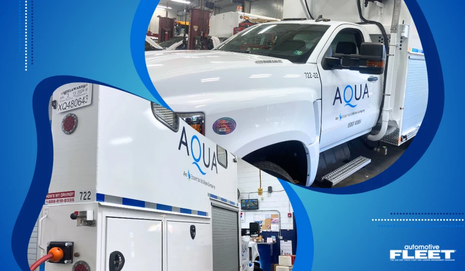 Multiple angles of a white Silverado HD vehicle on a blue graphic.
