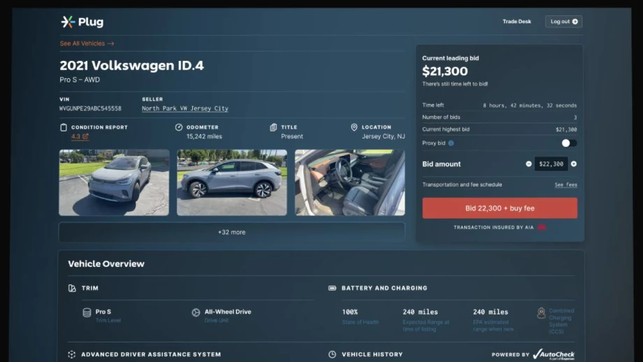 Plug Opens Online EV-Exclusive Trade-In Service