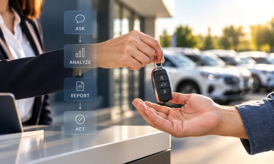 car rental key handoff