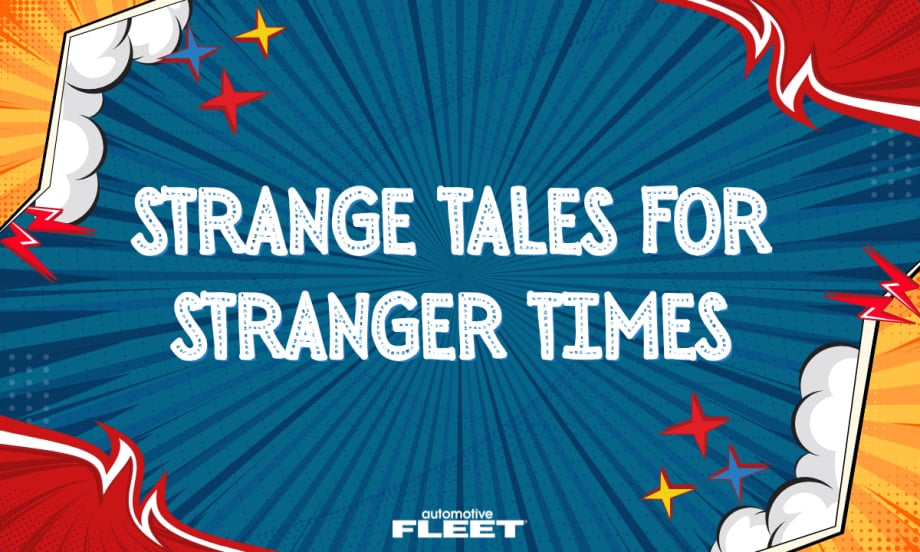 An Automotive Fleet graphic depicting strange stories from fleet managers.