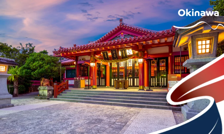 A temple scene from Okinawa, Japan.