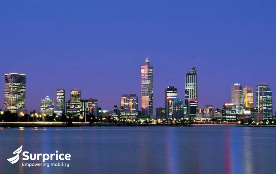 Downtown skyline of Perth, Australia.