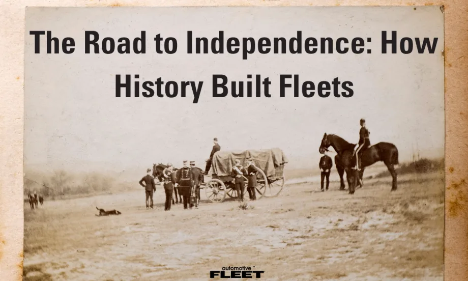 An Automotive Fleet image has horses standing on a hill, representing history supporting fleets.