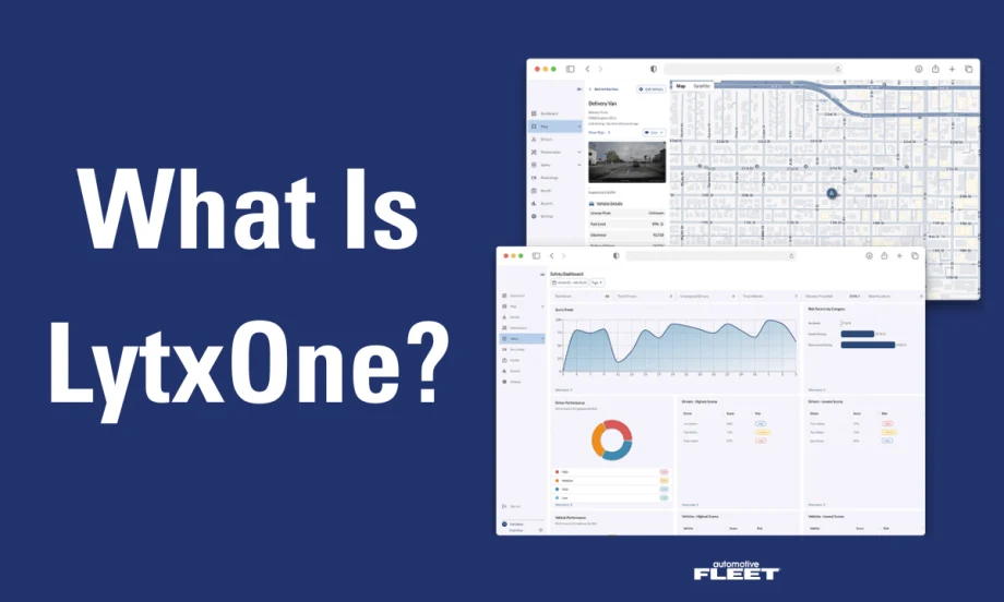 A graphic displays the data of Lytx's new video telematics and safety platform.