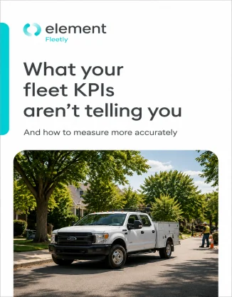 "Element Mobility report cover with a utility fleet truck and the title 'What your fleet KPIs aren't telling you.'"