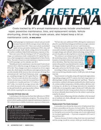 2013 Maintenance Statistics